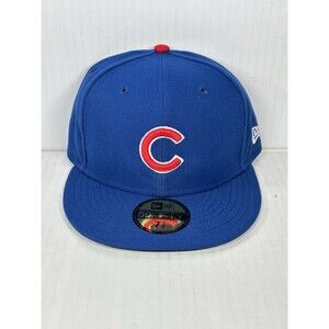 New Era Chicago Cubs 59FIFTY MLB Baseball Blue Fitted Hat Cap Size 7 3/8